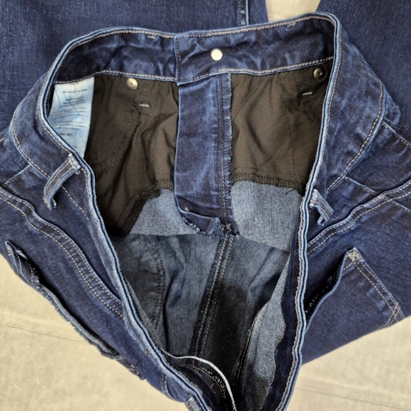 Lee Riders Shape Illusions jeans women's 16 Long Blackened wash Slim Boot mid - Picture 3 of 12